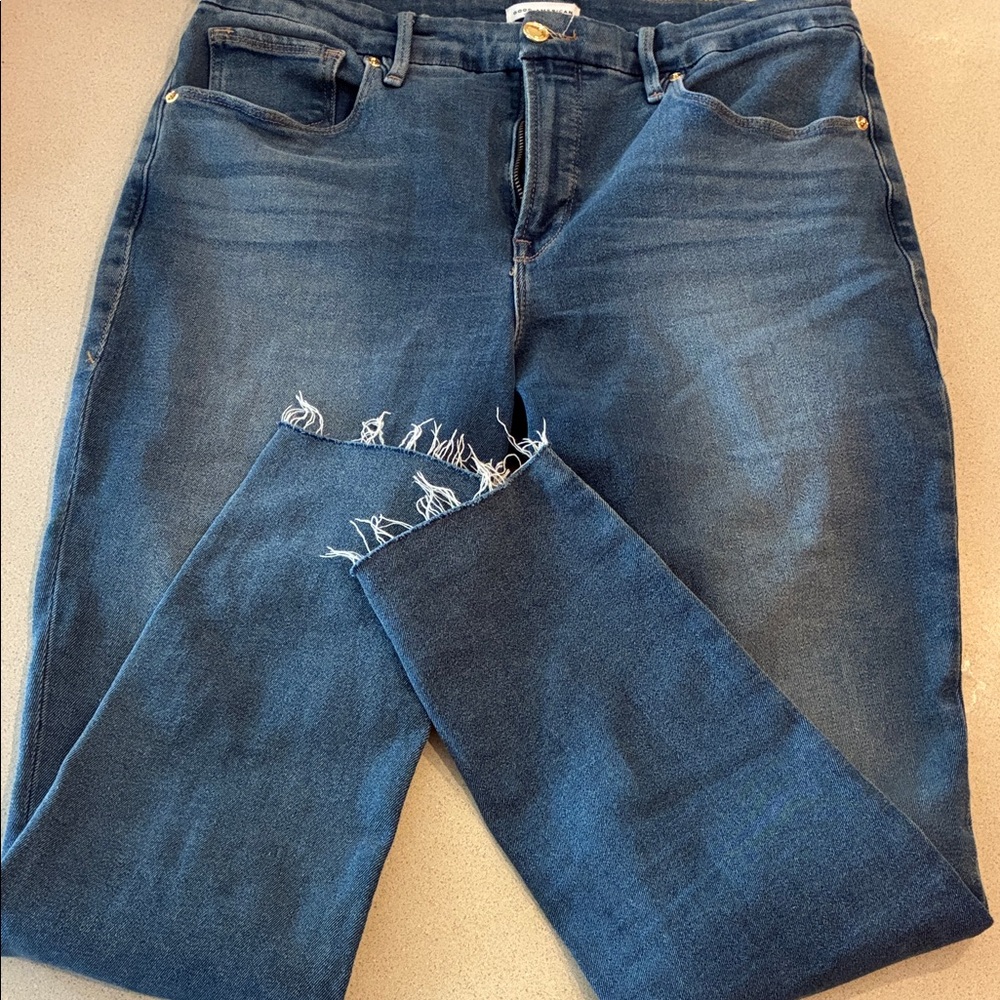 Good American Women's Skinny Jeans - Dark Blue